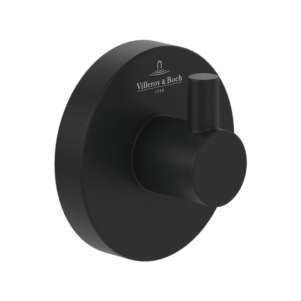 Cutout image of Villeroy & Boch Elements Tender Matt Black Robe Hook